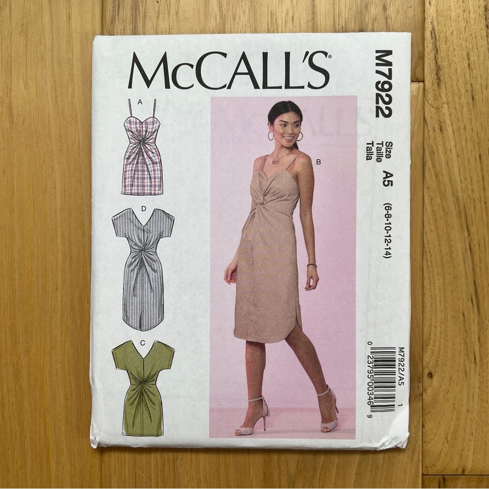 McCalls 7922 Misses’ Dress Pattern